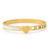 Bracelete Com Corações Coloridos E Madrepérola Aço Inox Dourado