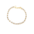 Pulseira Com Zircônias Cristal Retangulares Delicadas Cravejada Kit Com 3 Peças - comprar online