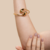 Bracelete Feminino Aberto Com Design De Duas Gotas Em Aço Inox Prata - comprar online