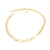Colar Feminino Elo Corrente Com Pingente Retangular Em Aço Inox Dourado