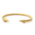 Bracelete Moderno Em Aço Inox Com Pontas E Design Trançado Dourado - comprar online