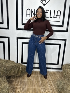 Calça jeans strass