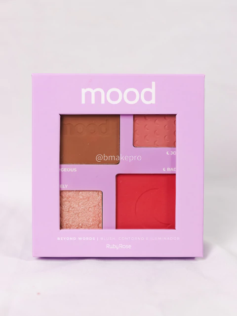 Paleta Blush Contorno E Iluminador Beyond Words Mood - Rubyrose