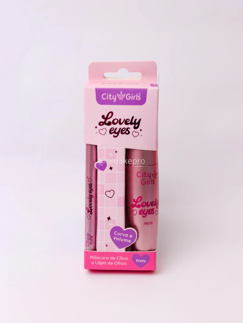 Kit Máscara de Cílios e Lápis de Olhos Lovely Eyes COR Preto - City Girls - comprar online