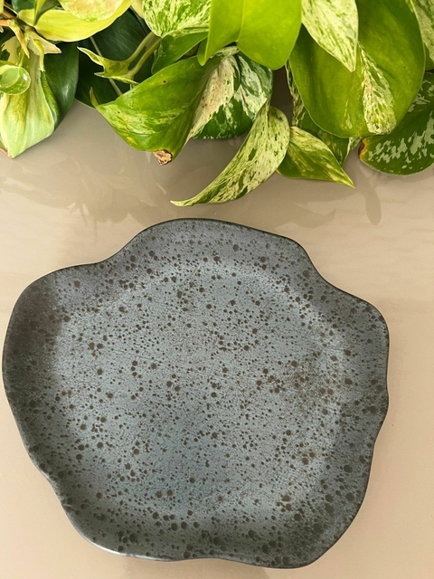 Conjunto 6 Pratos Sobremesa Orgânico Ônix Digital