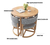 Imagem do Mesa De Jantar Minimalista Com 4 Cadeiras Espaço Mínimo 90cm