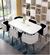 Mesa De Jantar Minimalista Com 6 Cadeiras Espaço Mínim 145cm - ABM LTDA