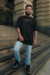 Camiseta Oversized Wings Torn, Spirit Unbroken Preta - loja online