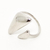 Anel Regulável Silvia Liso triangular banhado em Ródio Branco - comprar online