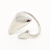 Anel Regulável Silvia Liso triangular banhado em Ródio Branco - comprar online