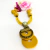 Colar Ana Mel Amarelo com Círculo Sobreposto