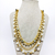 Maxi colar Elaine mix pérolas strass cristal banhado ouro - Boutique do Glamour
