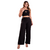 Calça Pantalona + Cropped Conjunto Feminino Cor Preto - A&L Moda Reis