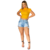 Blusa Feminina Canelada Laranja Mostarda - A&L Moda Reis