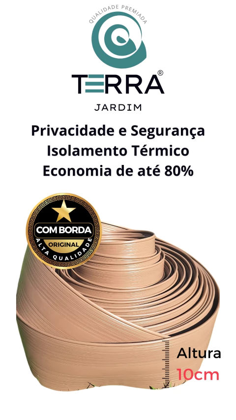 Fita PVC Protetor de Portão 50m x 10cm Marrom. - comprar online