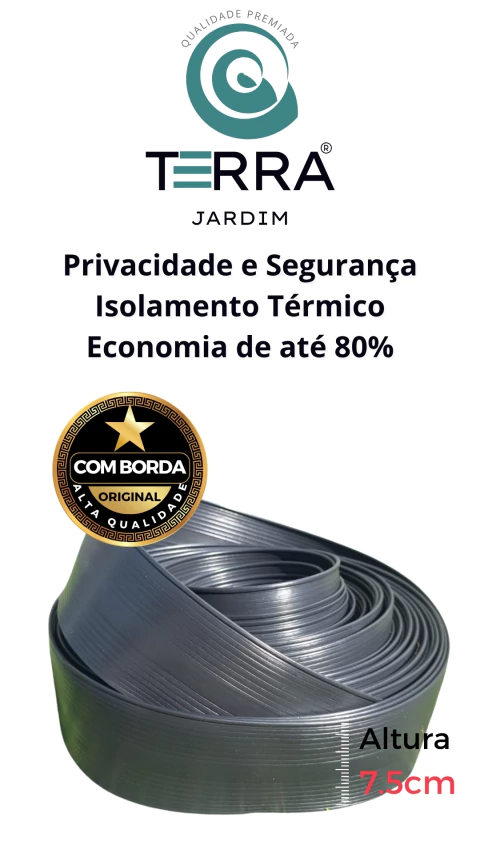 Fita PVC Protetor de Portão Largura 7,5cm Preto. - comprar online