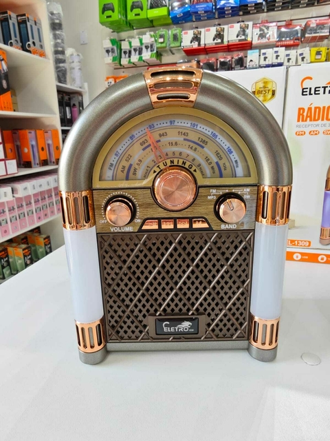 Caixa de som Retro - Rádio Bluetooth