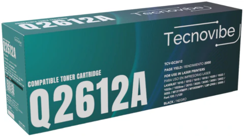 Toner Alternativo Tecnovibe Q2612a Para Hp Laserjet Lj1010 1012 1015 1018 1020 1022 1022n 1022nw