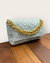 Bolsa couro retangular matelassê corrente ouro + alça couro - comprar online