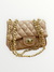 Bolsa matelassê menor com bolso costas metais ouro - comprar online