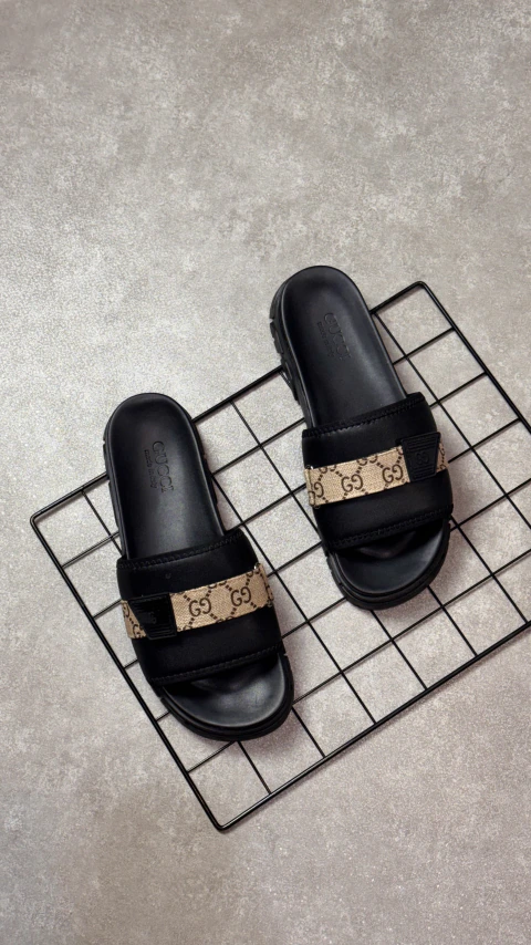 Chinelo Gucci Slide – Preto