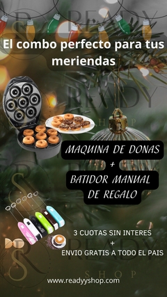 MAQUINA DE DONAS + BATIDOR MANUAL DE REGALO