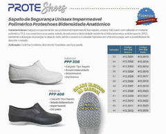 SAPATO POLIMERICO BRANCO PROTESHOES UNISSEX PPP 306 - CA 41.777 - PROTEPLUS - LV Distribuidora