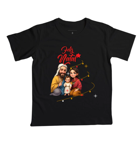 Camiseta Infantil Sagrada Família – Edição Especial de Natal