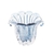 VASO VIDRO ITALY AZUL 15X12X12,5CM 4856 LYOR