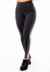 Calça Legging Fitness Academia Cintura Alta Preta com Verde Militar e Vivo Branco | REF: SV48 na internet