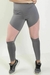 Calça Legging Cintura Alta com Rosé Assimétrica com Detalhe em Tulê Cinza | REF: FDR10 - Move Body