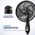 Ventilador de Coluna 30cm Turbo, Mondial, Preto/Prata, 60W 6 Pás VT-30C-NB - Real Santos