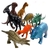 Kit com 8 Dinossauro de Brinquedo Miniatura em Borracha 99 - Toys