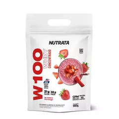 WHEY W100 NUTRATA MORANGO REFIL