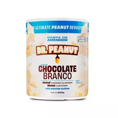 PASTA DE AMENDOIM DR PEANUT 600G SABOR CHOCOLATE BRANCO - Alfa Suplementos