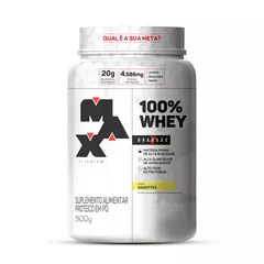 WHEY 100% MAX TITANIUM RAFAEL BRANDÃO POTE 900G SABOR BANOFFE