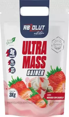 HIPERCALÓRICO 3KG ULTRA MASS ABSOLUT SABOR MORANGO