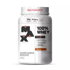 WHEY 100% MAX TITANIUM RAFAEL BRANDÃO POTE 900G SABOR BROWNIE