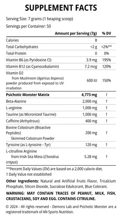 PRÉ TREINO PSICHOTIC MONSTER 350G - comprar online