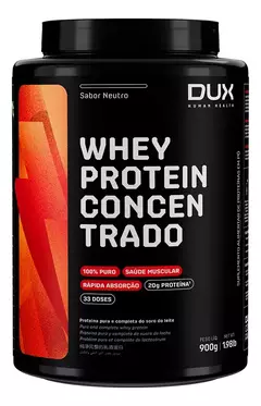 WHEY PROTEIN CONCENTRADO DUX 900G SABOR NEUTRO