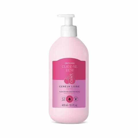 LOÇÃO DESODORANTE HIDRATANTE CORPORAL CEREJA LIVRE, 400 ml