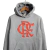 Jaqueta Corta-Vento Flamengo 23/24 Masculina Adidas - Cinza com detalhes em vermelho - Cadfer Sports