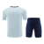 Kit Treino adulto - Camisa e Shorts - Seleção Espanha Adidas 24/25 - Azul com detalhes em vermelho e laranja on internet