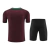 Kit Treino adulto - Camisa e Shorts - Paris Saint-Germain Nike 24/25 - Vinho e preto com detalhes em verde - comprar online