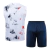 Kit Treino adulto - Camisa e Shorts - Paris Saint-Germain Nike 24/25 - Branco e azul com detalhes em vermelho - Cadfer Sports