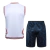 Kit Treino adulto - Camisa e Shorts - Paris Saint-Germain Jordan 23/24 - Branco e azul com detalhes em vermelho - tienda online