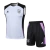 Kit Treino adulto - Camisa e Shorts - Seleção Alemanha Adidas 24/25 - Branco e preto com detalhes em roxo