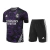 Kit Treino adulto - Camisa e Shorts - Real Madrid Ano do Dragão Adidas 24/25 - Branco com detalhes em roxo e branco