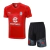 Kit Treino adulto - Camisa e Shorts - AC Milan Puma 23/24 - Preto e vermelho