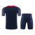 Kit Treino adulto - Camisa e Shorts - Paris Saint-Germain Nike 23/24 - Azul com detalhes em vermelho - comprar online